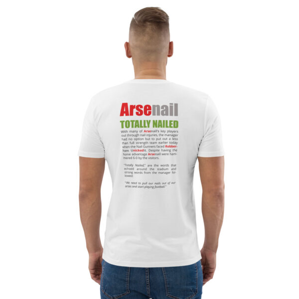 Arsenail Funny Football Unisex Organic Cotton T-Shirt - Image 2