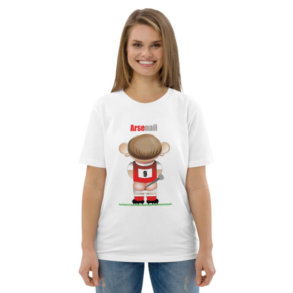 Arsenail Funny Football Unisex Organic Cotton T-Shirt - Image 4