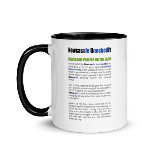 Newcasale Uneckedit Funny Football Mug With Colour Inside - Image 3