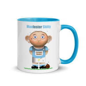 Manfester Shitty Funny Football Mug With Color Inside