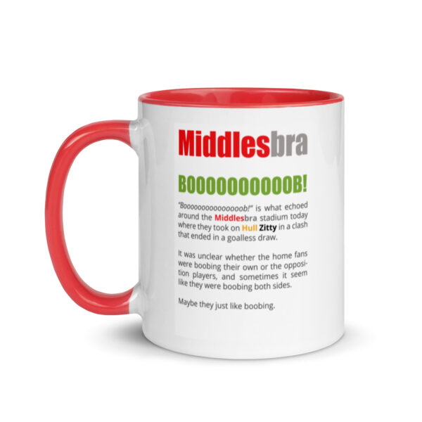 Middlesbra Funny Football  Mug with Colour Inside - Image 3