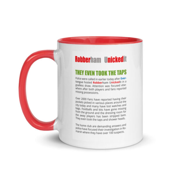 Robberham Unickedit Funny Football Mug With Colour Inside - Image 3