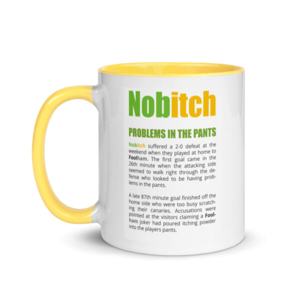 Nobitch Funny Football Mug With Colour Inside - Image 3