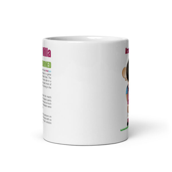Arsetan Villa Funny Football White Glossy mug - Image 3