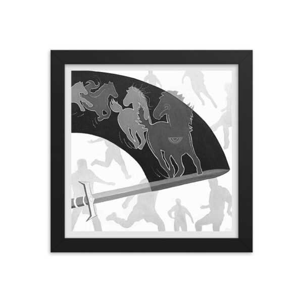 The NUFC Collection Framed Poster (C2) Back with the Leading Pack - Image 2
