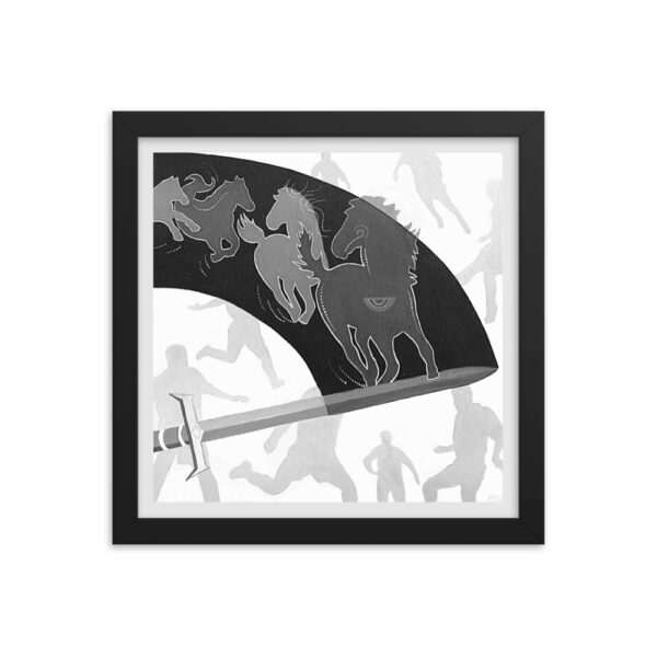 The NUFC Collection Framed Poster (C2) Back with the Leading Pack - Image 3