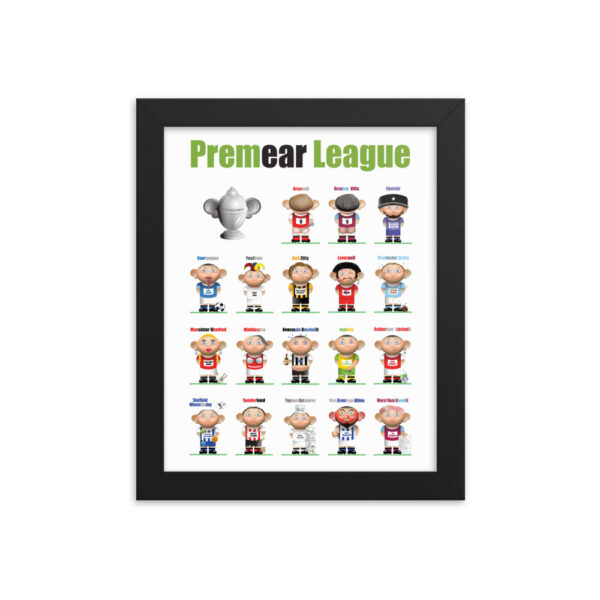 Premear League Funny Football Framed poster - Image 2