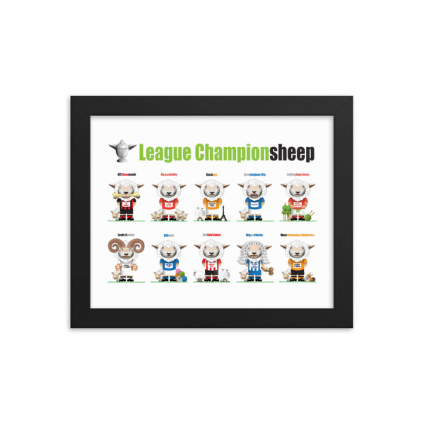 League Championsheep Funny Football Framed poster - Image 2