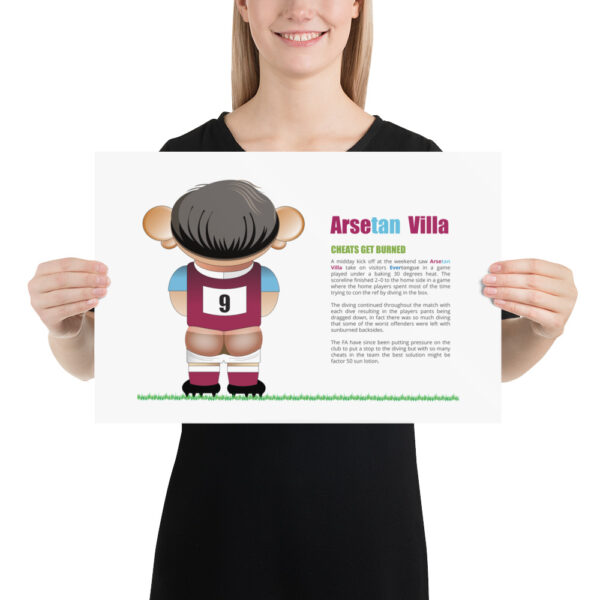 Arsetan Villa Funny Football Poster - Image 2