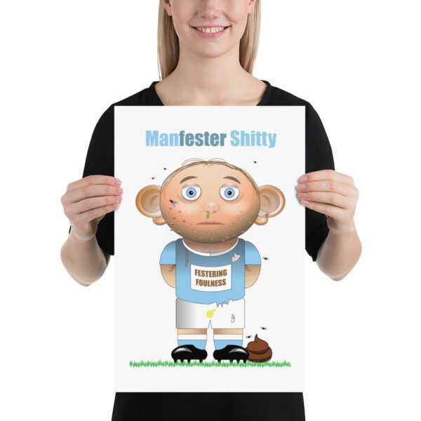 Manfester Shitty Funny Football Poster - Image 2
