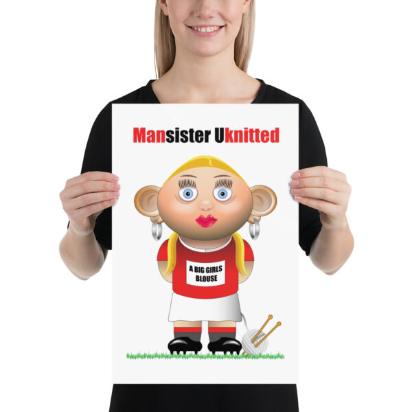 Mansister Unknitted Funny Football Poster - Image 2