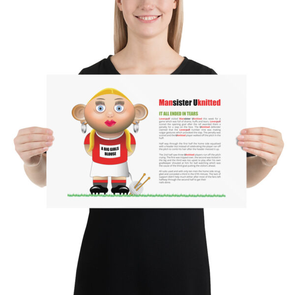 Mansister Unknitted Funny Football Poster - Image 2
