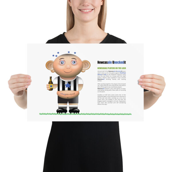 Newcasale Uneckedit Funny Football Poster - Image 2