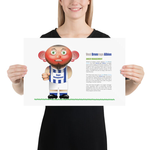 Vest Bromrage Albion Funny Football Poster - Image 2