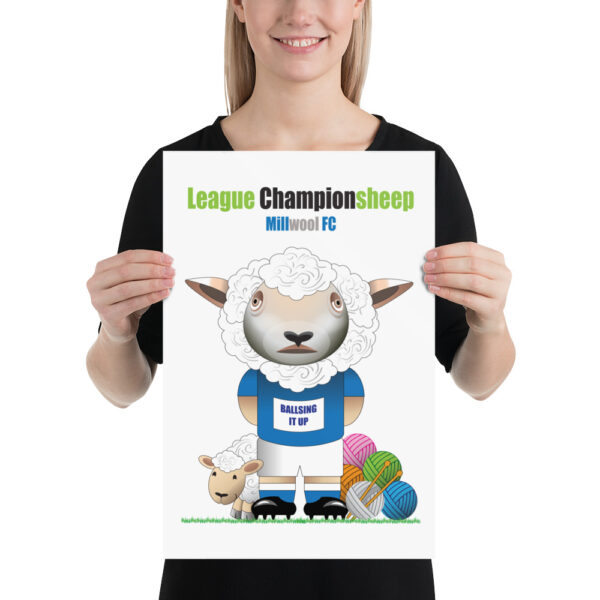 Millwool FC Funny Football Poster - Image 2