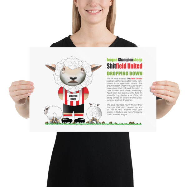 Shitfield United Funny Football Poster - Image 2
