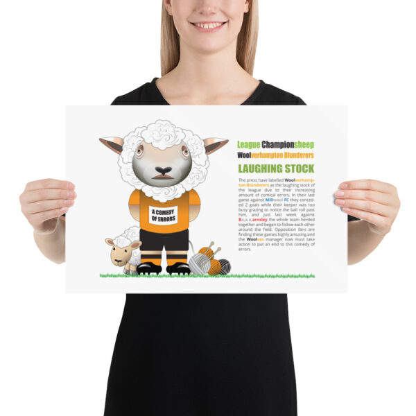 Woolverhampton Blunderers Funny Football Poster - Image 2