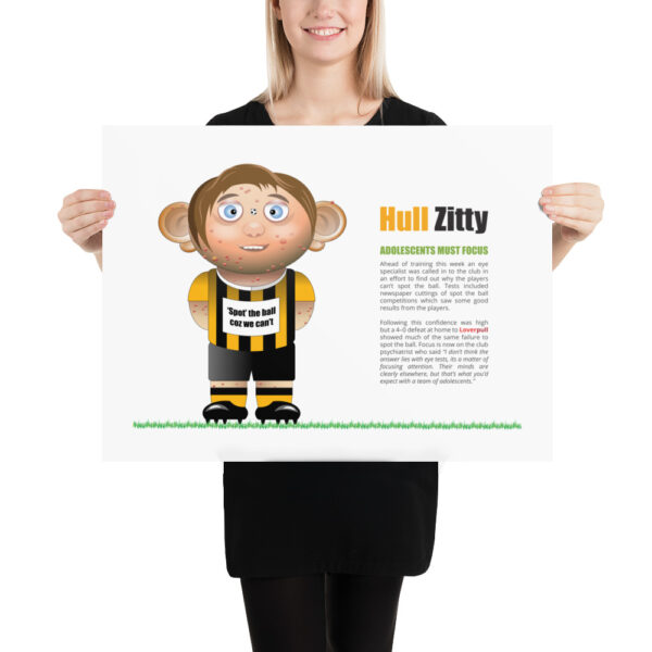 Hull Zitty Funny Football Poster