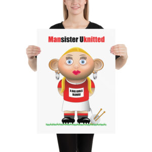 Mansister Unknitted Funny Football Poster