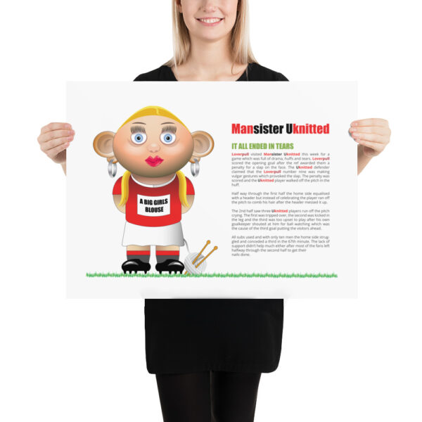 Mansister Unknitted Funny Football Poster