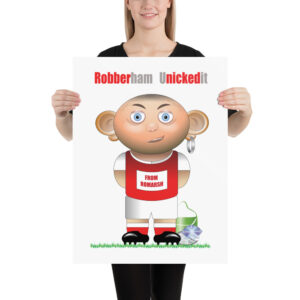 Robberham Unickedit Funny Football Poster