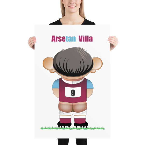 Arsetan Villa Funny Football Poster - Image 3