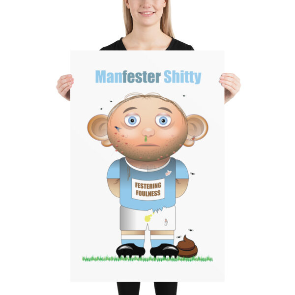 Manfester Shitty Funny Football Poster - Image 3