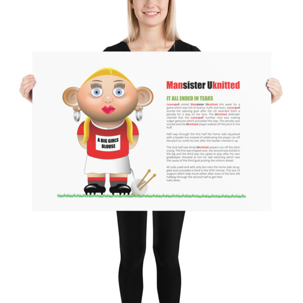 Mansister Unknitted Funny Football Poster - Image 3