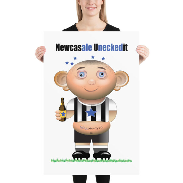 Newcasale Uneckedit Funny Football Poster - Image 3