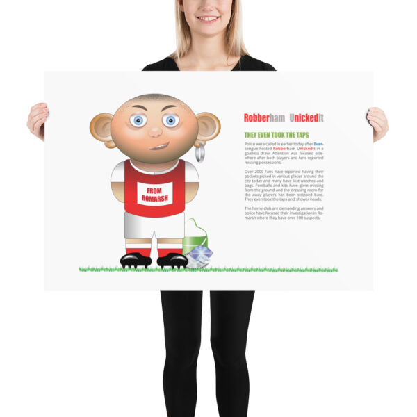 Robberham Unickedit Funny Football Poster - Image 3