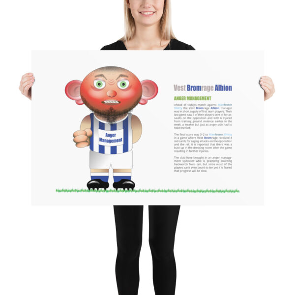 Vest Bromrage Albion Funny Football Poster - Image 3