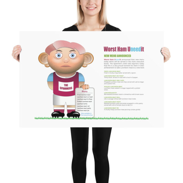 Worst Ham Uneedit Funny Football Poster - Image 3
