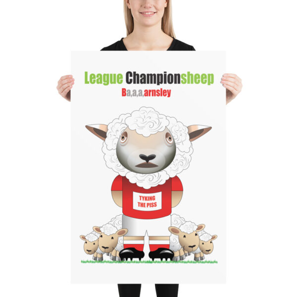 Ba,a,a,arnsley Funny Football Poster - Image 3