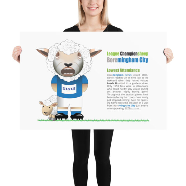 Boremingham City Funny Football Poster - Image 3