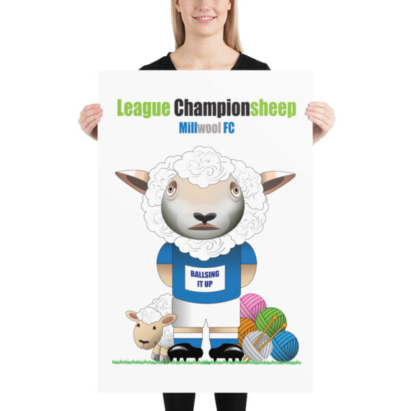 Millwool FC Funny Football Poster - Image 3