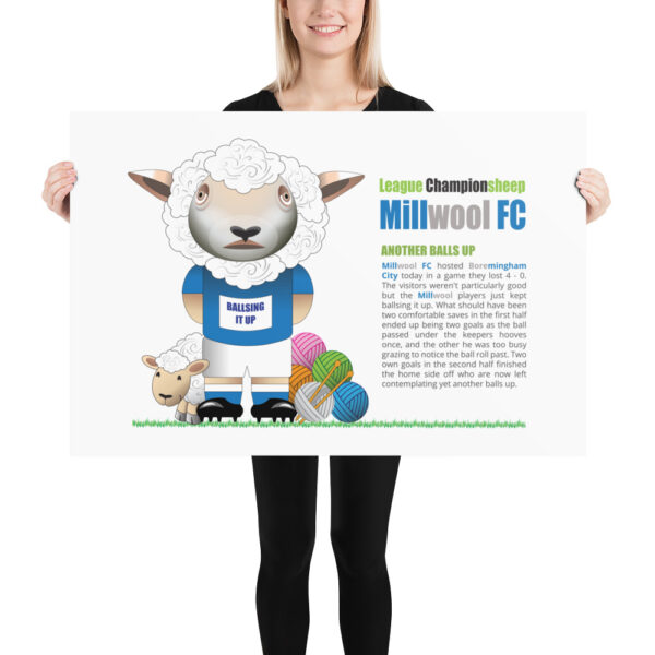 Millwool FC Funny Football Poster - Image 3