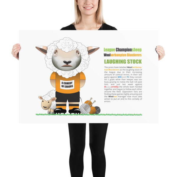 Woolverhampton Blunderers Funny Football Poster - Image 3